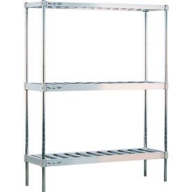 3 Shelf, Keg Stacker Shelving Unit Kit, Single Deep, Starter, 80"W x 18"D x 76"H view 2