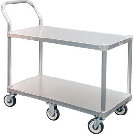 HD Stocking Utility Cart with 2 Solid Shelves, 800 lb. Cap., 48"L x 19"W x 39"H view 2