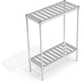 Heavy Duty Shelving Unit, 2 Slatted T-Bar Shelves, 42"W x 18"D x 54-1/4"H view 2