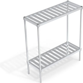 Heavy Duty Shelving Unit, 2 Slatted T-Bar Shelves, 48"W x 18"D x 54-1/4"H view 2