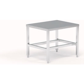 Industrial Stationary HD Welded Equipment Stand with Aluminum Top, 29"W x 24"D x 24"H view 2