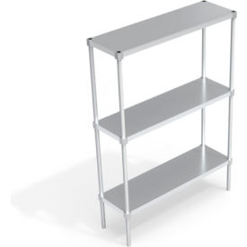Industrial Standard Shelving Unit, 3 Solid Marine Edge Shelves, 48"W x 15"D x 68-1/4"H view 2