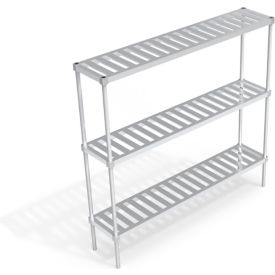 Heavy Duty Shelving Unit, 3 Slatted T-Bar Shelves, 72"W x 15"D x 68-1/4"H view 2