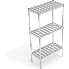 Heavy Duty Shelving Unit, 3 Slatted T-Bar Shelves, 36"W x 18"D x 68-1/4"H view 2