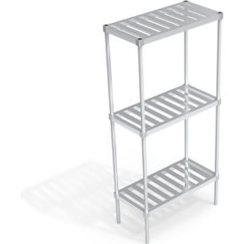 Heavy Duty Shelving Unit, 3 Slatted T-Bar Shelves, 36"W x 18"D x 76-1/4"H view 2