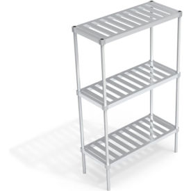 Heavy Duty Shelving Unit, 3 Slatted T-Bar Shelves, 42"W x 18"D x 68-1/4"H view 2
