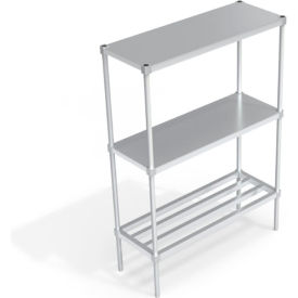 Industrial Shelving Unit, (1) HD-Bar Tubular & (2) Brute Shelves, 48"W x 18"D x 68-1/4"H view 2