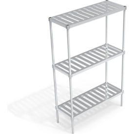 Heavy Duty Shelving Unit, 3 Slatted T-Bar Shelves, 48"W x 18"D x 76-1/4"H view 2