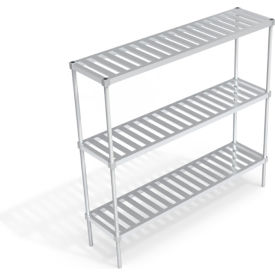 Heavy Duty Shelving Unit, 3 Slatted T-Bar Shelves, 72"W x 18"D x 68-1/4"H view 2