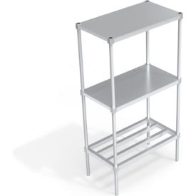 Industrial Shelving Unit, (1) HD-Bar Tubular & (2) Brute Shelves, 36"W x 20"D x 68-1/4"H view 2