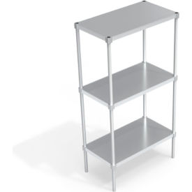 New Age Standard Solid Adjustable Aluminum Shelving Unit 3 Shelves 42"W x 20"D x 68"H 