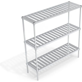 Heavy Duty Shelving Unit, 3 Slatted T-Bar Shelves, 66"W x 20"D x 68-1/4"H view 2