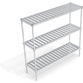 Heavy Duty Shelving Unit, 3 Slatted T-Bar Shelves, 72"W x 20"D x 68-1/4"H view 2