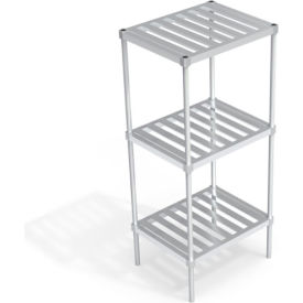 Heavy Duty Shelving Unit, 3 Slatted T-Bar Shelves, 30"W x 24"D x 68-1/4"H view 2