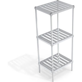 Heavy Duty Shelving Unit, 3 Slatted T-Bar Shelves, 30"W x 24"D x 76-1/4"H view 2