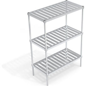 Heavy Duty Shelving Unit, 3 Slatted T-Bar Shelves, 42"W x 24"D x 68-1/4"H view 2
