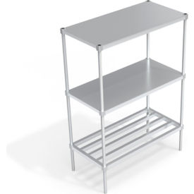 Industrial Shelving Unit, (1) HD-Bar Tubular & (2) Brute Shelves, 48"W x 24"D x 68-1/4"H view 2