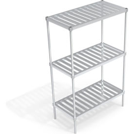 Heavy Duty Shelving Unit, 3 Slatted T-Bar Shelves, 48"W x 24"D x 76-1/4"H view 2