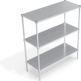 Heavy Duty Shelving Unit, 3 Solid Brute Shelves, 60"W x 24"D x 68-1/4"H view 2