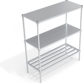 Industrial Shelving Unit, (1) HD-Bar Tubular & (2) Brute Shelves, 60"W x 24"D x 68-1/4"H view 2