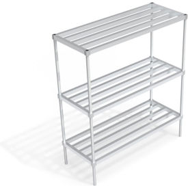 Heavy Duty Shelving Unit, 3 HD-Bar Tubular Shelves, 60"W x 24"D x 68-1/4"H view 2