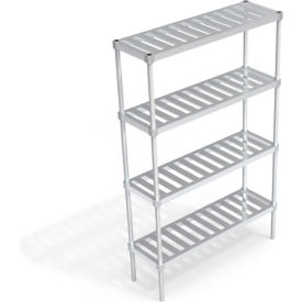 Heavy Duty Shelving Unit, 4 Slatted T-Bar Shelves, 48"W x 15"D x 76-1/4"H view 2