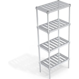 Heavy Duty Shelving Unit, 4 Slatted T-Bar Shelves, 30"W x 18"D x 76-1/4"H view 2