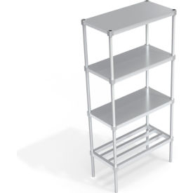 Industrial Shelving Unit, (1) HD-Bar Tubular & (3) Brute Shelves, 36"W x 18"D x 76-1/4"H view 2