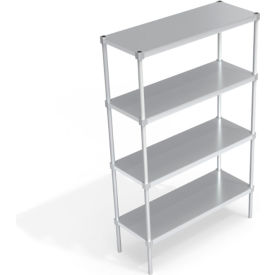 Heavy Duty Shelving Unit, 4 Solid Brute Shelves, 48"W x 18"D x 76-1/4"H view 2