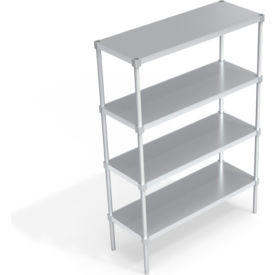 Industrial Standard Shelving Unit, 4 Solid Marine Edge Shelves, 48"W x 18"D x 68-1/4"H view 2