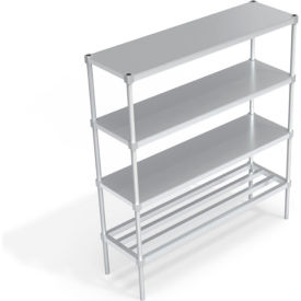 Industrial Shelving Unit, (1) HD-Bar Tubular & (3) Brute Shelves, 60"W x 18"D x 68-1/4"H view 2