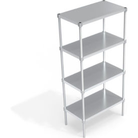Industrial Standard Shelving Unit, 4 Solid Marine Edge Shelves, 36"W x 20"D x 76-1/4"H view 2