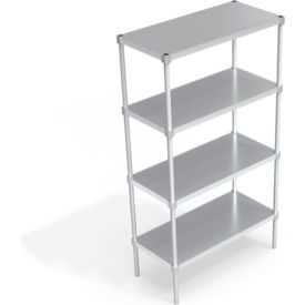 Industrial Standard Shelving Unit, 4 Solid Marine Edge Shelves, 42"W x 20"D x 76-1/4"H view 2