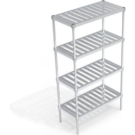 Heavy Duty Shelving Unit, 4 Slatted T-Bar Shelves, 42"W x 20"D x 76-1/4"H view 2