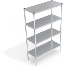 Heavy Duty Shelving Unit, 4 Solid Brute Shelves, 48"W x 20"D x 76-1/4"H view 2