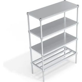 Industrial Shelving Unit, (1) HD-Bar Tubular & (3) Brute Shelves, 48"W x 20"D x 68-1/4"H view 2