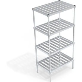 Heavy Duty Shelving Unit, 4 Slatted T-Bar Shelves, 36"W x 24"D x 76-1/4"H view 2