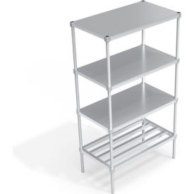 Industrial Shelving Unit, (1) HD-Bar Tubular & (3) Brute Shelves, 42"W x 24"D x 76-1/4"H view 2