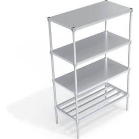 Industrial Shelving Unit, (1) HD-Bar Tubular & (3) Brute Shelves, 48"W x 24"D x 76-1/4"H view 2