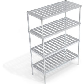 Heavy Duty Shelving Unit, 4 Slatted T-Bar Shelves, 54"W x 24"D x 76-1/4"H view 2