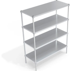 Heavy Duty Shelving Unit, 4 Solid Brute Shelves, 60"W x 24"D x 76-1/4"H view 2