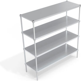 Heavy Duty Shelving Unit, 4 Solid Brute Shelves, 72"W x 24"D x 76-1/4"H view 2