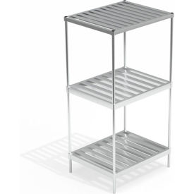 New Age 3 Shelf, Keg Stacker Shelving Unit Kit, Double Deep, Starter, 42"W x 34"D x 84"H view 2