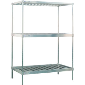 New Age 3 Shelf, Keg Stacker Shelving Unit Kit, Double Deep, Starter, 60"W x 34"D x 84"H view 2