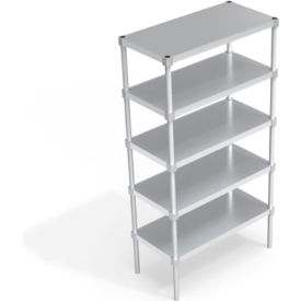Industrial Standard Shelving Unit, 5 Solid Marine Edge Shelves, 36"W x 18"D x 68-1/4"H view 2