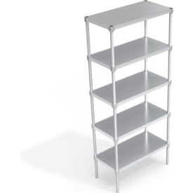 Industrial Standard Shelving Unit, 5 Solid Marine Edge Shelves, 36"W x 18"D x 84-1/4"H view 2