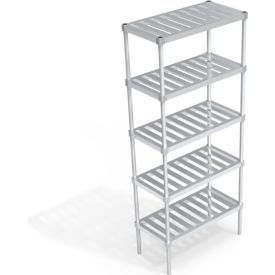 Heavy Duty Shelving Unit, 5 Slatted T-Bar Shelves, 36"W x 18"D x 84-1/4"H view 2