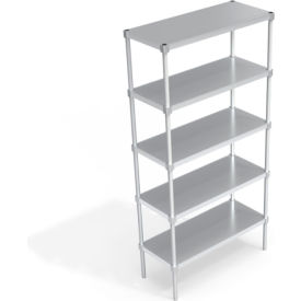 Industrial Standard Shelving Unit, 5 Solid Marine Edge Shelves, 42"W x 18"D x 84-1/4"H view 2