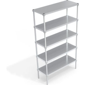 Industrial Standard Shelving Unit, 5 Solid Marine Edge Shelves, 48"W x 18"D x 84-1/4"H view 2