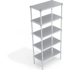 Industrial Standard Shelving Unit, 5 Solid Marine Edge Shelves, 36"W x 20"D x 84-1/4"H view 2